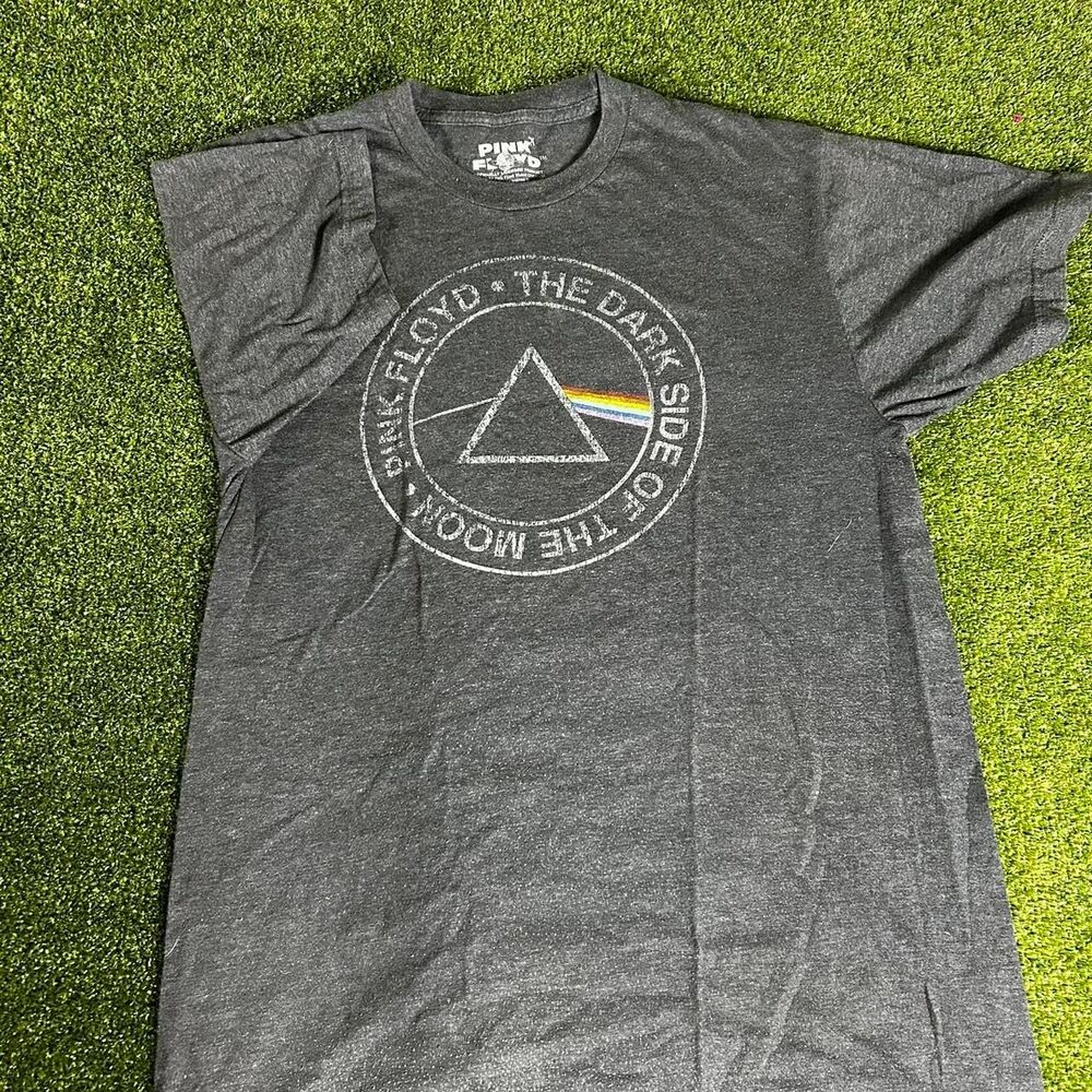 Pink-floyd Men's Grey and Black T-shirt